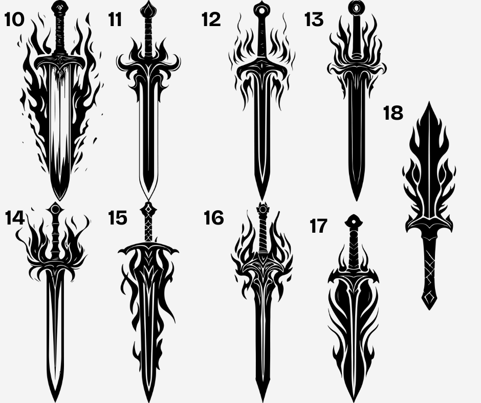 Flaming Sword Keychains!