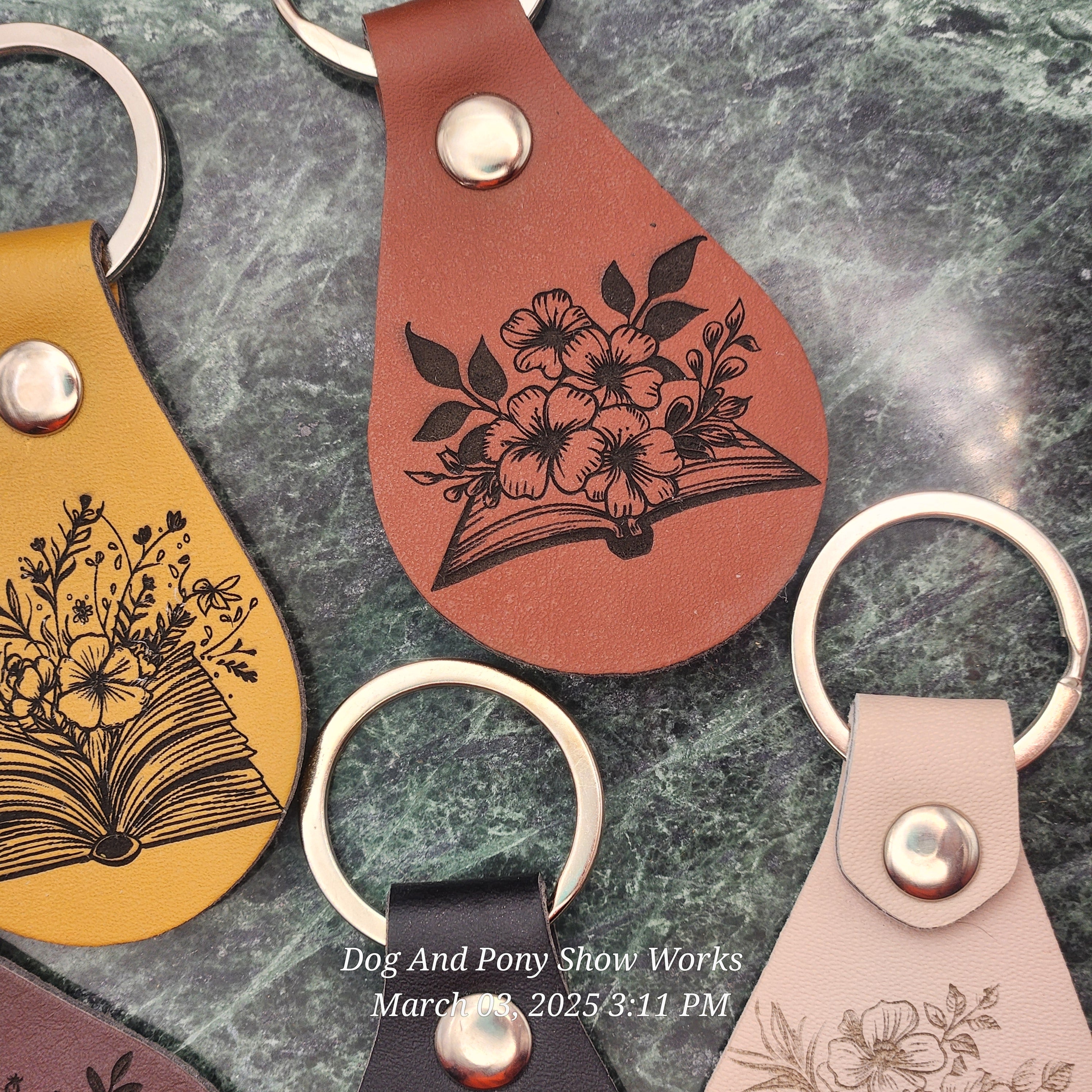 Book Lovers! Floral Book Keychains!