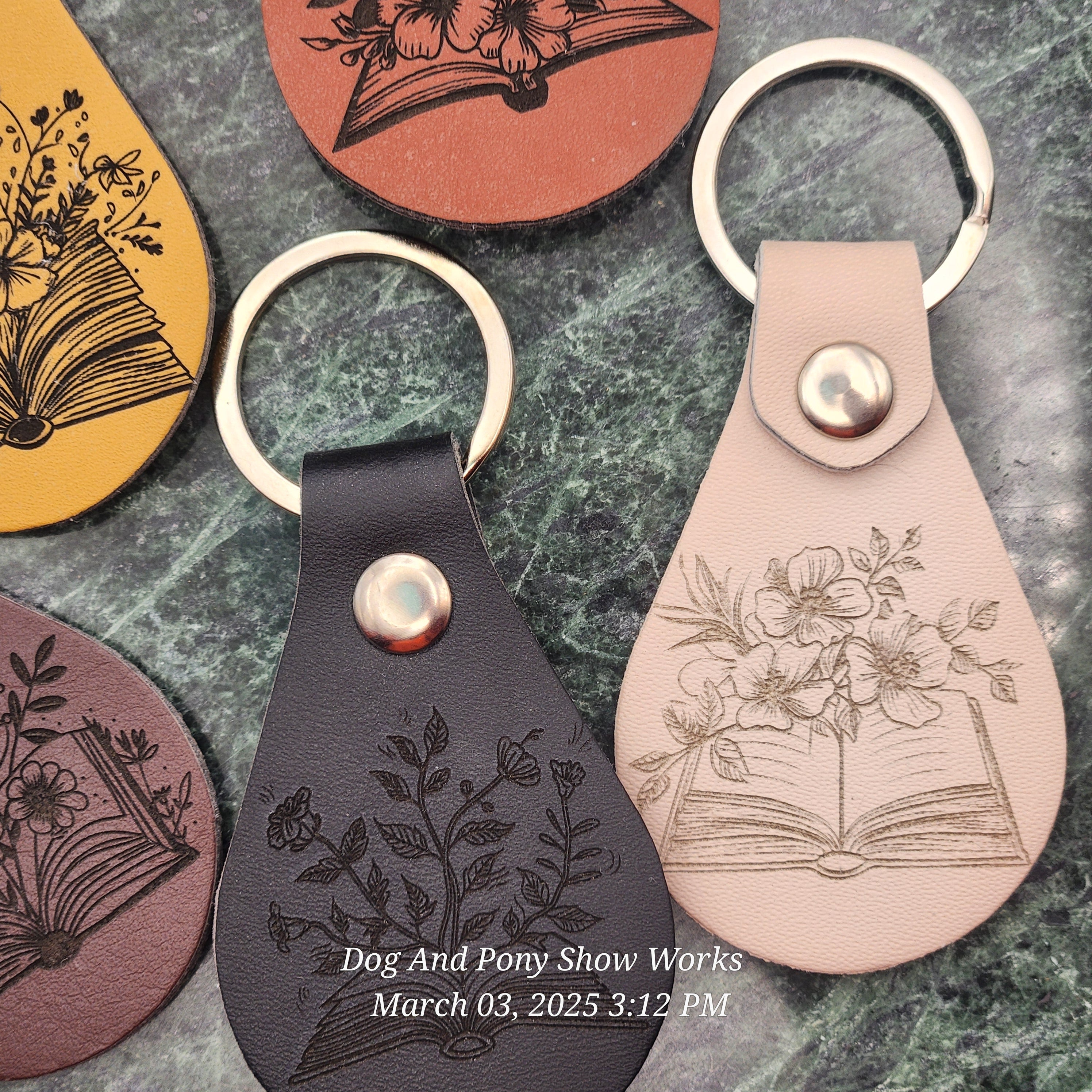 Book Lovers! Floral Book Keychains!