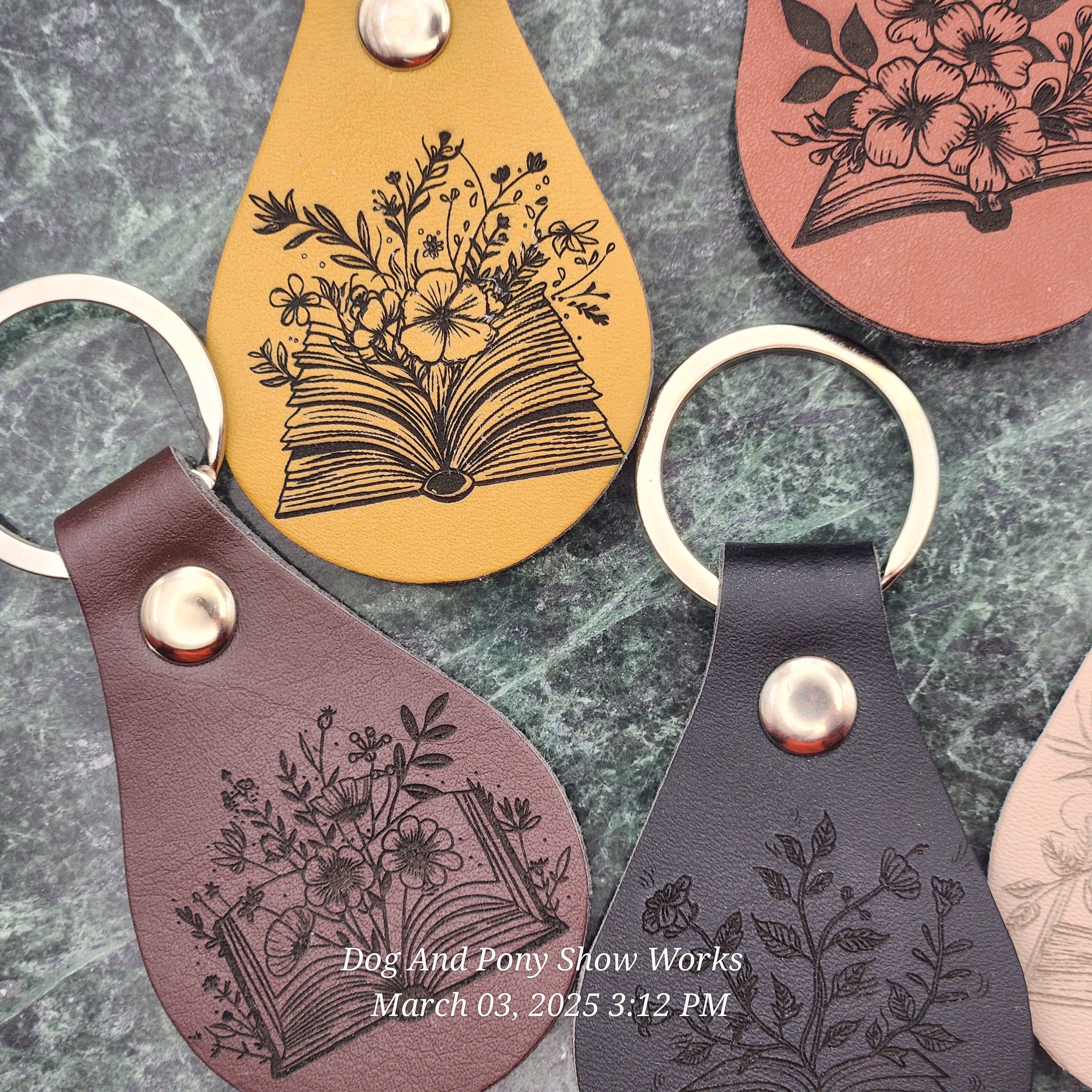 Book Lovers! Floral Book Keychains!