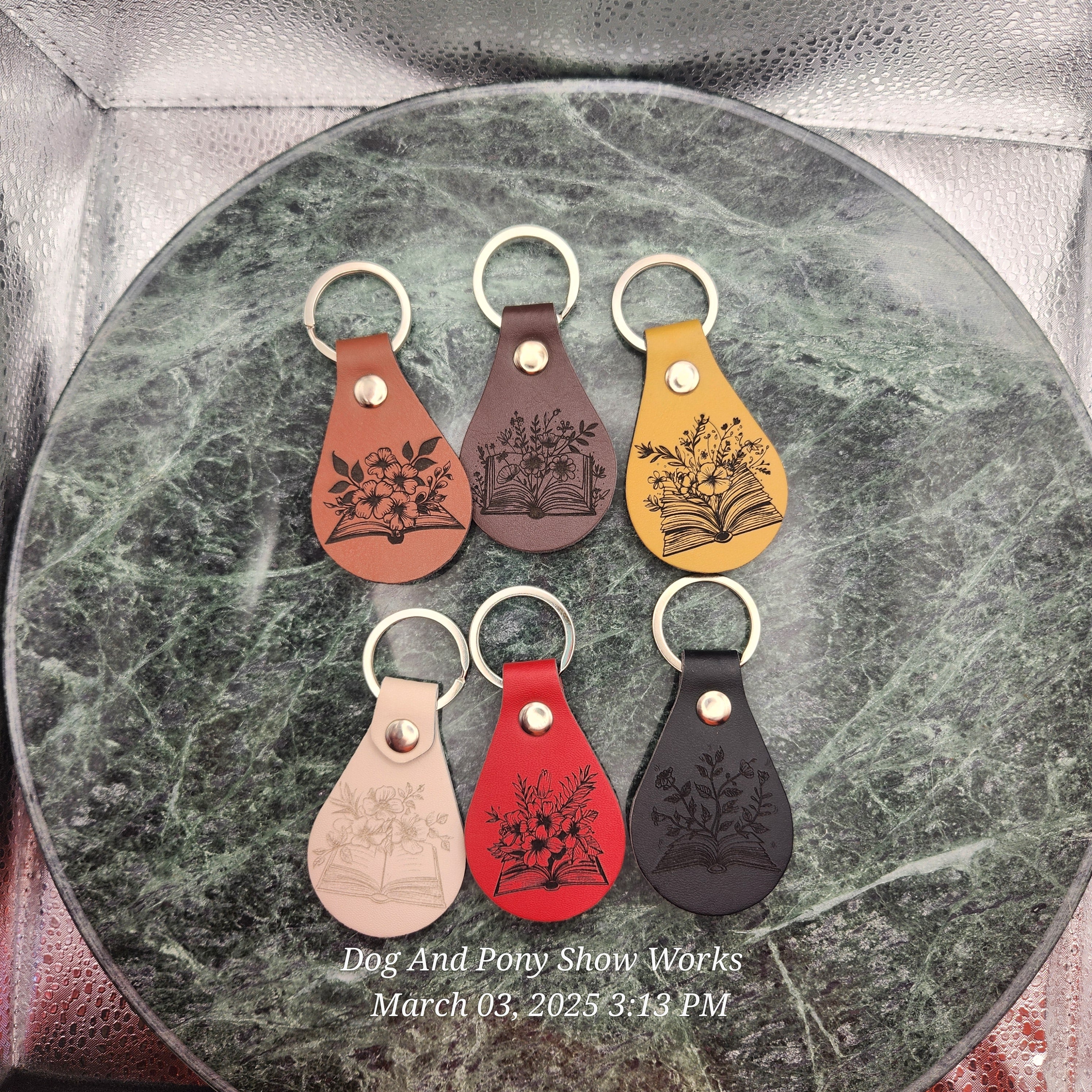 Book Lovers! Floral Book Keychains!