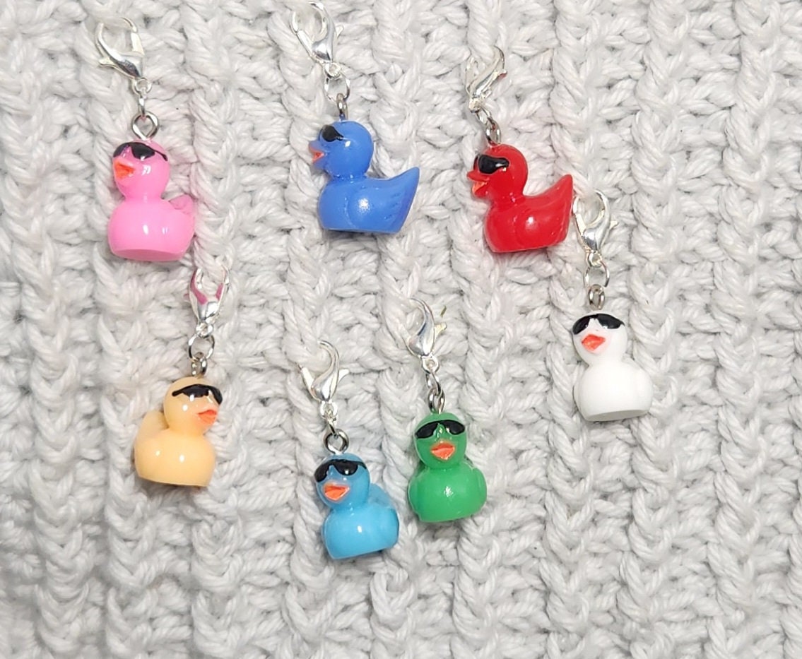 Cool Duck Club Crochet Or Knitting Stitch Markers, Set of 7