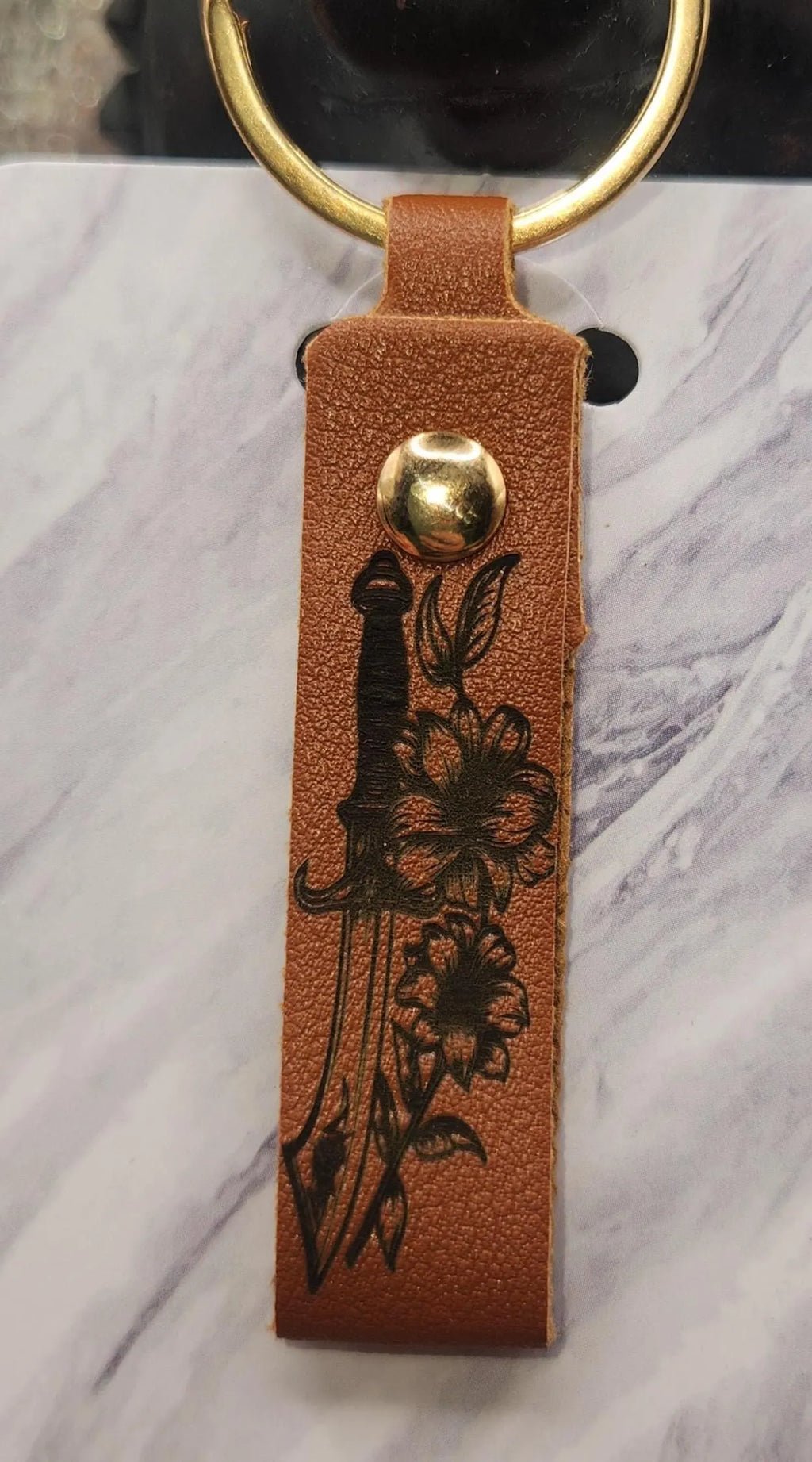 Floral Dagger Keychains