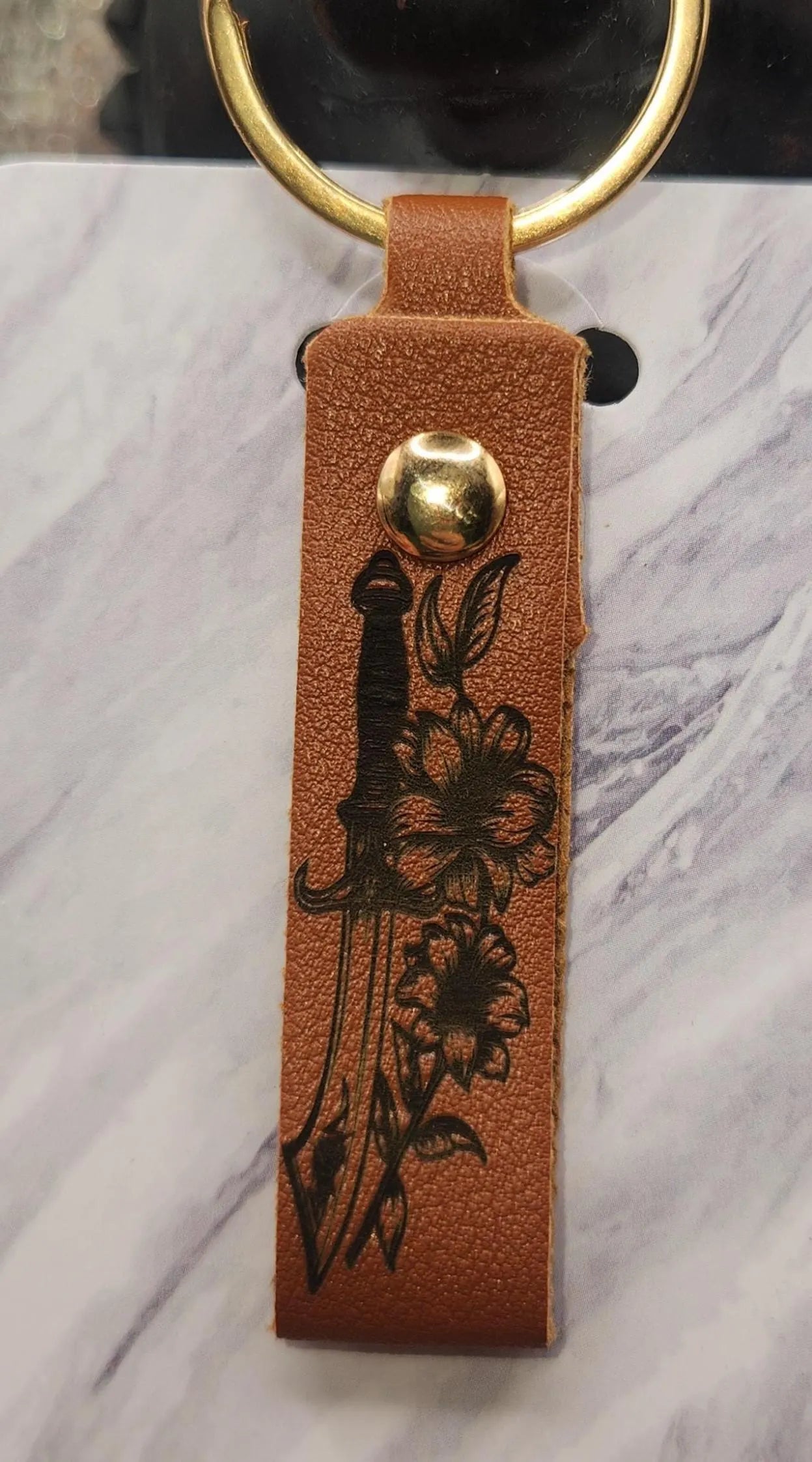 Floral Dagger Keychains