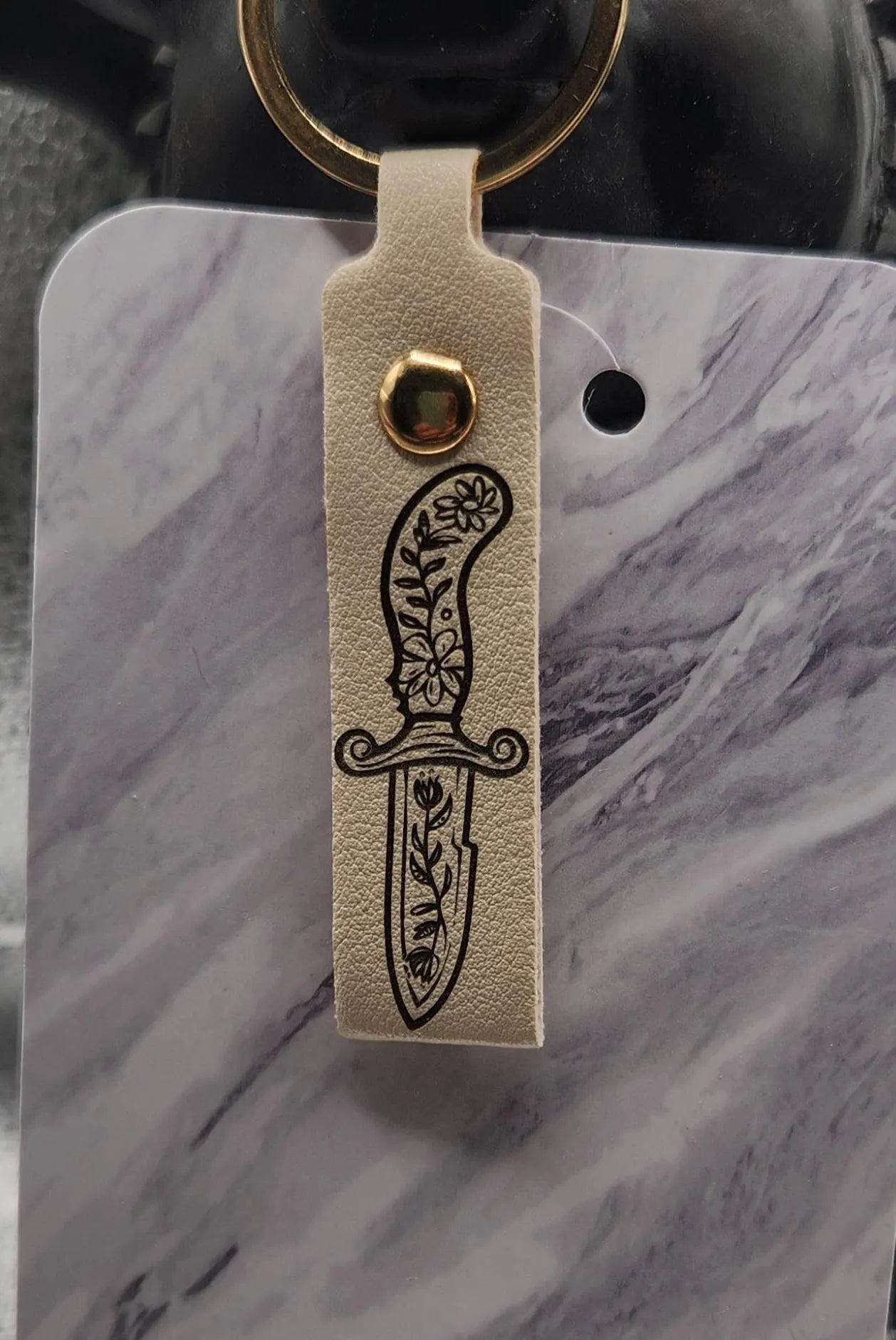 Floral Dagger Keychains