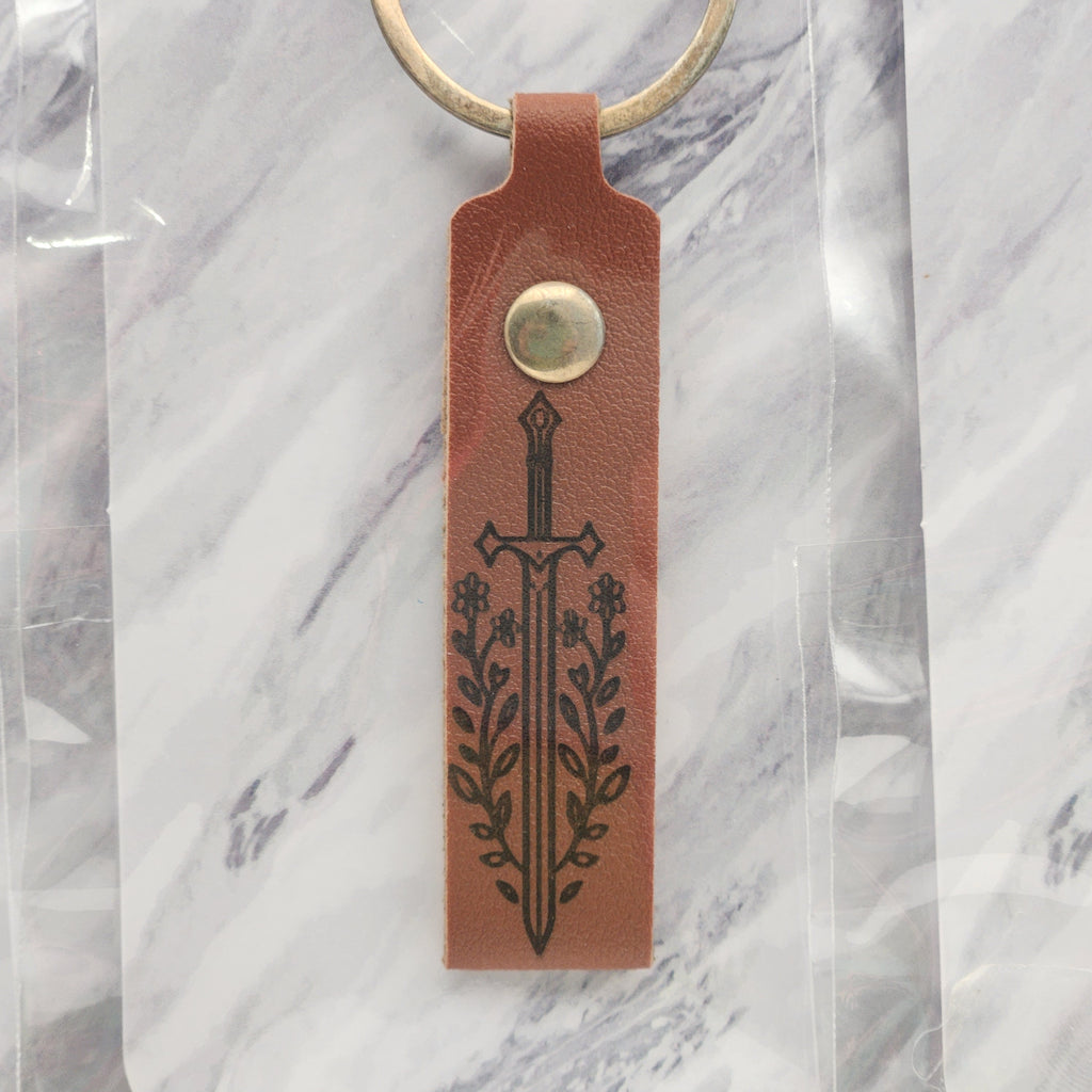 Floral Sword Keychain!! Can be Personalized!