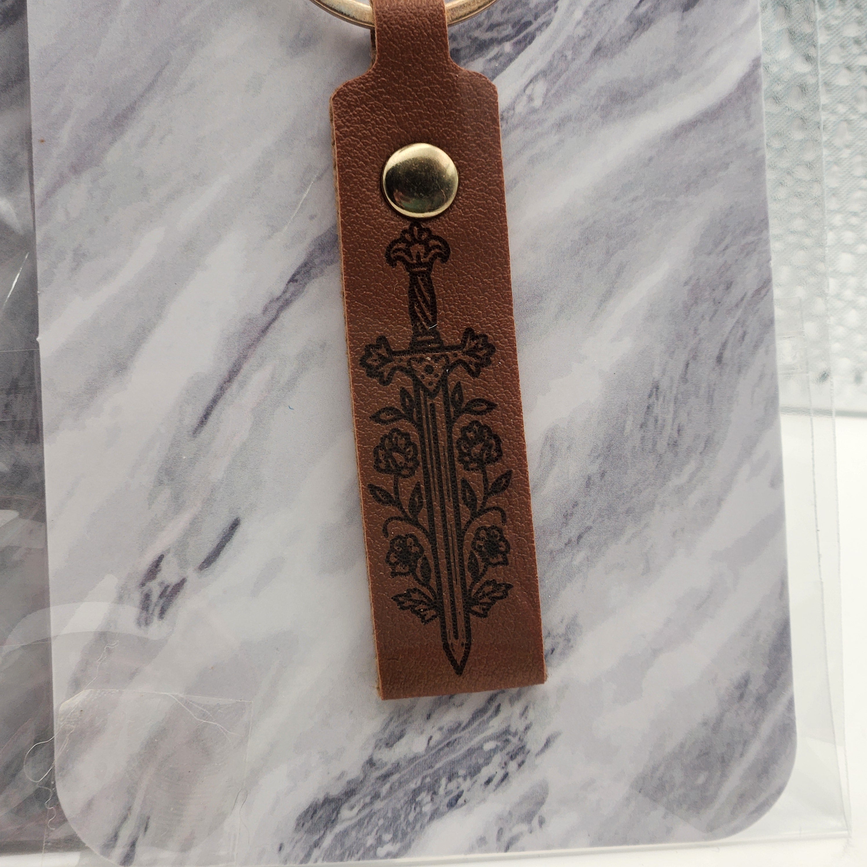 Floral Sword Keychain!! Can be Personalized!