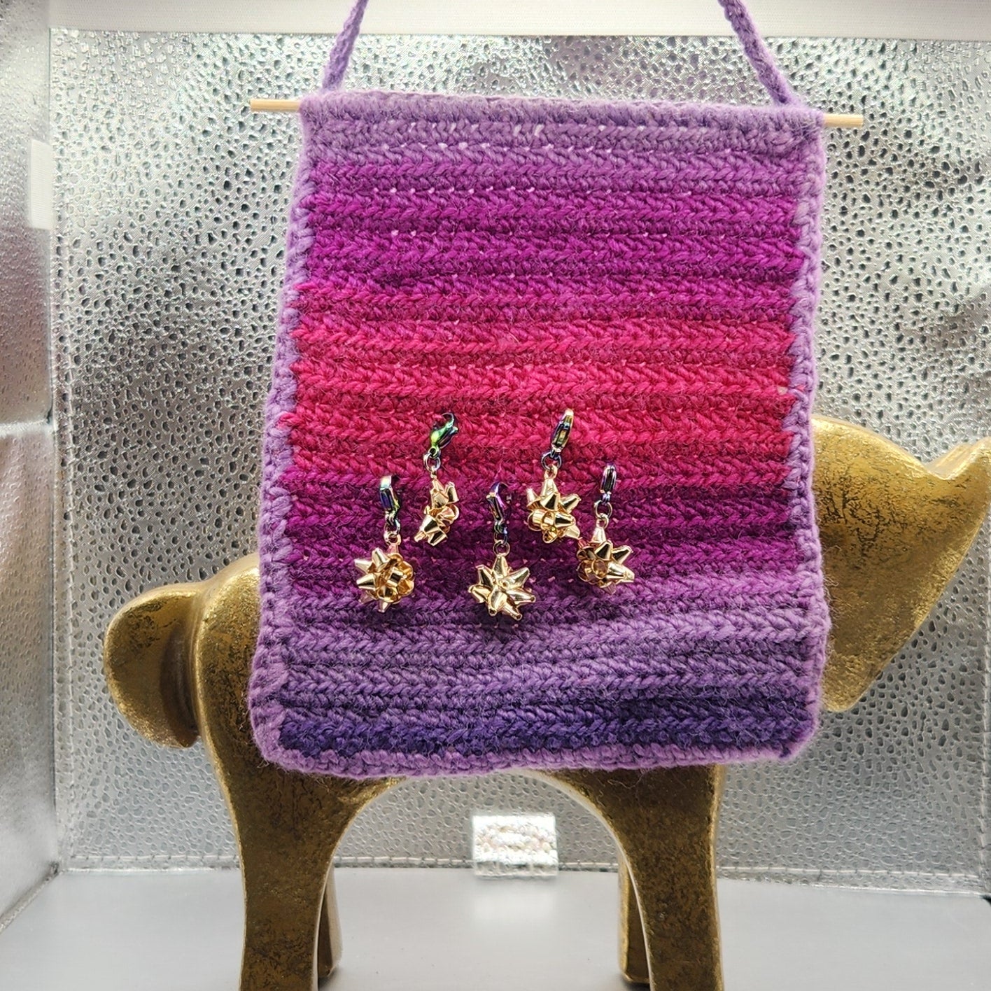 Christmas Bow Stitch Markers